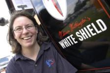 PG next to White Shield lorry